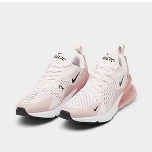 Nike Air Max 270 Light Soft Pink Women's AH6789-604 Black Running Shoe